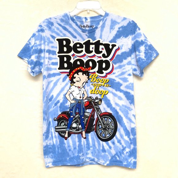 NWOT Betty Boop Tie Dye Motorcycle T-Shirt - Picture 1 of 3